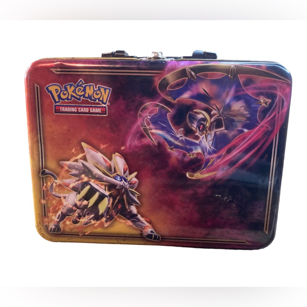 Pokémon trading cards empty tin/lunchbox